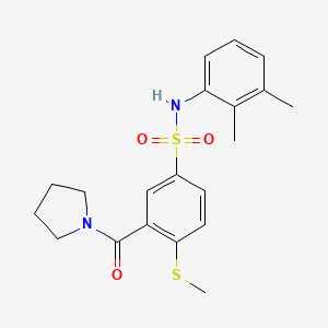 N-(2,3-dimethylphenyl)-4-(methylthio)-3-(1-pyrrolidinylcarbonyl)benzenesulfonamide