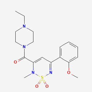 3-[(4-ethyl-1-piperazinyl)carbonyl]-5-(2-methoxyphenyl)-2-methyl-2H-1,2,6-thiadiazine 1,1-dioxide