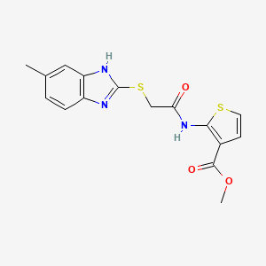 methyl 2-({[(5-methyl-1H-benzimidazol-2-yl)thio]acetyl}amino)-3-thiophenecarboxylate