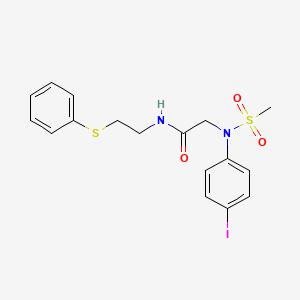 N~2~-(4-iodophenyl)-N~2~-(methylsulfonyl)-N-[2-(phenylsulfanyl)ethyl]glycinamide