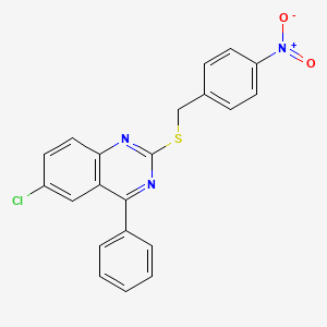 6-Chloro-2-{[(4-nitrophenyl)methyl]sulfanyl}-4-phenylquinazoline