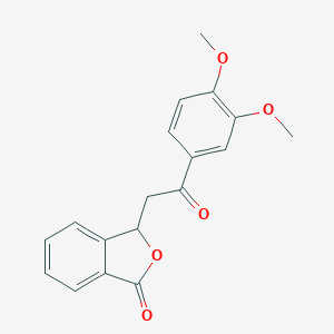 molecular formula C18H16O5 B485999 3-[2-(3,4-dimethoxyphenyl)-2-oxoethyl]-2-benzofuran-1(3H)-one CAS No. 55377-46-3