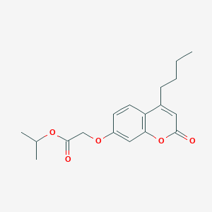 molecular formula C18H22O5 B4860026 PROPAN-2-YL 2-[(4-BUTYL-2-OXO-2H-CHROMEN-7-YL)OXY]ACETATE 