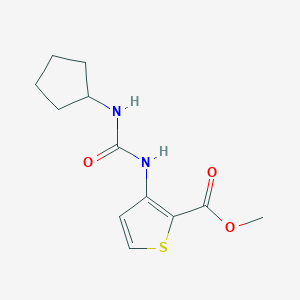 molecular formula C12H16N2O3S B4860169 methyl 3-{[(cyclopentylamino)carbonyl]amino}-2-thiophenecarboxylate 