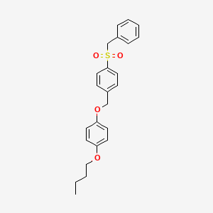 molecular formula C24H26O4S B4860278 Benzyl {4-[(4-butoxyphenoxy)methyl]phenyl} sulfone 