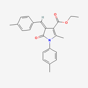 molecular formula C23H23NO3 B4860368 ethyl (4Z)-2-methyl-1-(4-methylphenyl)-4-[(4-methylphenyl)methylidene]-5-oxopyrrole-3-carboxylate 