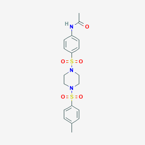 N-[4-[4-(4-methylphenyl)sulfonylpiperazin-1-yl]sulfonylphenyl]acetamide