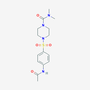 4-(4-acetamidophenyl)sulfonyl-N,N-dimethylpiperazine-1-carboxamide