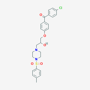 (4-Chlorophenyl)-[4-[2-hydroxy-3-[4-(4-methylphenyl)sulfonylpiperazin-1-yl]propoxy]phenyl]methanone