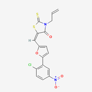 3-allyl-5-{[5-(2-chloro-5-nitrophenyl)-2-furyl]methylene}-2-thioxo-1,3-thiazolidin-4-one