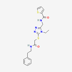 N-{[4-ethyl-5-({2-oxo-2-[(2-phenylethyl)amino]ethyl}thio)-4H-1,2,4-triazol-3-yl]methyl}-2-thiophenecarboxamide