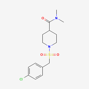 1-[(4-CHLOROPHENYL)METHANESULFONYL]-N,N-DIMETHYLPIPERIDINE-4-CARBOXAMIDE