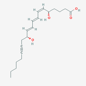 molecular formula C20H30O4 B048610 (5S,6Z,8E,10E,12R)-5,12-二羟基二十-6,8,10-三烯-14-炔酸 CAS No. 114616-11-4