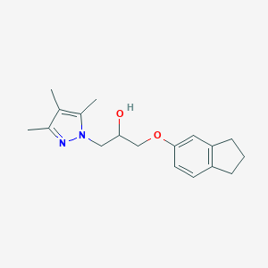 1-(2,3-dihydro-1H-inden-5-yloxy)-3-(3,4,5-trimethyl-1H-pyrazol-1-yl)-2-propanol