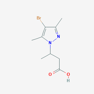 molecular formula C9H13BrN2O2 B486104 3-(4-Bromo-3,5-dimethyl-pyrazol-1-yl)-butyric acid CAS No. 890596-64-2