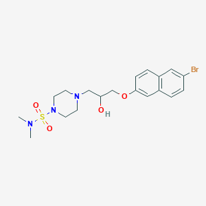 4-{3-[(6-bromo-2-naphthyl)oxy]-2-hydroxypropyl}-N,N-dimethyl-1-piperazinesulfonamide