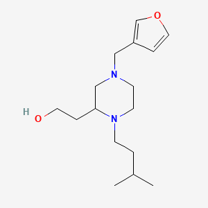 2-[4-(3-furylmethyl)-1-(3-methylbutyl)-2-piperazinyl]ethanol