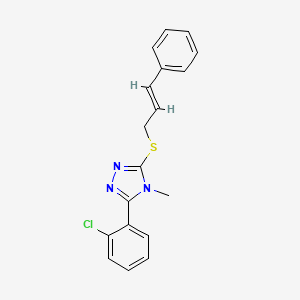 3-(2-chlorophenyl)-4-methyl-5-[(E)-3-phenylprop-2-enyl]sulfanyl-1,2,4-triazole