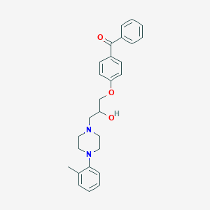 1-(4-benzoylphenoxy)-3-[4-(2-methylphenyl)piperazin-1-yl]propan-2-ol