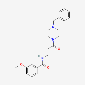 N-[3-(4-benzylpiperazin-1-yl)-3-oxopropyl]-3-methoxybenzamide