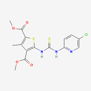 dimethyl 5-({[(5-chloro-2-pyridinyl)amino]carbonothioyl}amino)-3-methyl-2,4-thiophenedicarboxylate