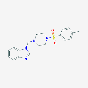 1-[[4-(4-Methylphenyl)sulfonylpiperazin-1-yl]methyl]benzimidazole