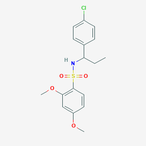 N-[1-(4-chlorophenyl)propyl]-2,4-dimethoxybenzenesulfonamide