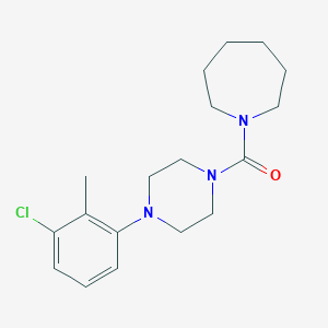 molecular formula C18H26ClN3O B486114 1-[4-(3-Chloro-2-methylphenyl)piperazine-1-carbonyl]azepane CAS No. 825607-27-0