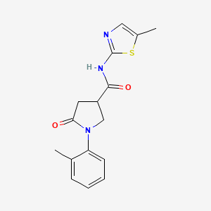 1-(2-methylphenyl)-N-(5-methyl-1,3-thiazol-2-yl)-5-oxopyrrolidine-3-carboxamide