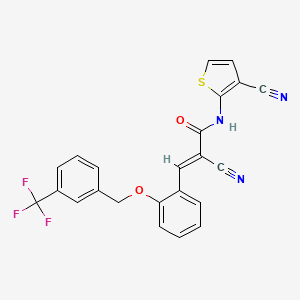 2-cyano-N-(3-cyano-2-thienyl)-3-(2-{[3-(trifluoromethyl)benzyl]oxy}phenyl)acrylamide