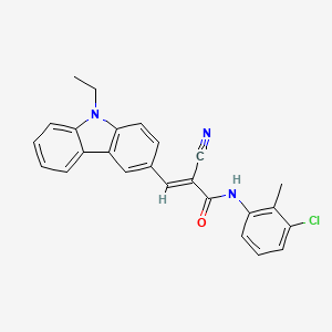 N-(3-chloro-2-methylphenyl)-2-cyano-3-(9-ethyl-9H-carbazol-3-yl)acrylamide