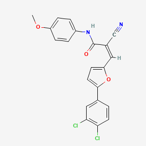 (Z)-2-cyano-3-[5-(3,4-dichlorophenyl)furan-2-yl]-N-(4-methoxyphenyl)prop-2-enamide