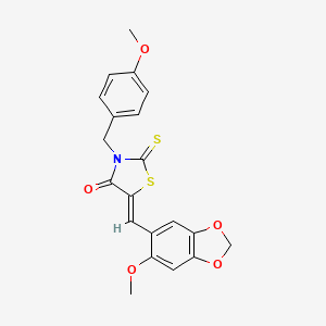 5-[(6-methoxy-1,3-benzodioxol-5-yl)methylene]-3-(4-methoxybenzyl)-2-thioxo-1,3-thiazolidin-4-one