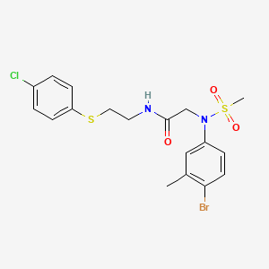 N~2~-(4-bromo-3-methylphenyl)-N~1~-{2-[(4-chlorophenyl)thio]ethyl}-N~2~-(methylsulfonyl)glycinamide