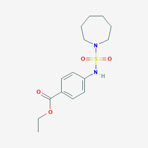 molecular formula C15H22N2O4S B486121 Ethyl 4-(azepane-1-sulfonamido)benzoate CAS No. 825607-41-8