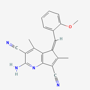 2-amino-5-(2-methoxybenzylidene)-4,6-dimethyl-5H-cyclopenta[b]pyridine-3,7-dicarbonitrile