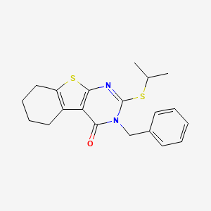 3-BENZYL-2-(ISOPROPYLSULFANYL)-5,6,7,8-TETRAHYDRO[1]BENZOTHIENO[2,3-D]PYRIMIDIN-4(3H)-ONE