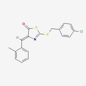 2-[(4-chlorobenzyl)thio]-4-(2-methylbenzylidene)-1,3-thiazol-5(4H)-one