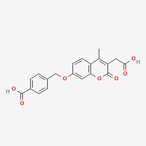 4-({[3-(carboxymethyl)-4-methyl-2-oxo-2H-chromen-7-yl]oxy}methyl)benzoic acid