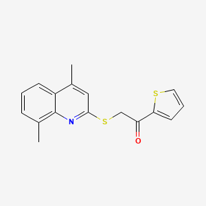 2-[(4,8-dimethyl-2-quinolinyl)thio]-1-(2-thienyl)ethanone