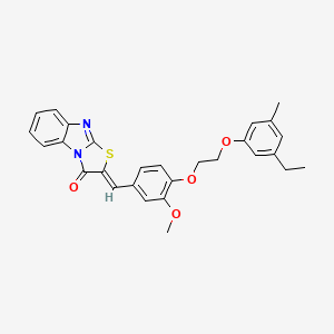 2-{4-[2-(3-ethyl-5-methylphenoxy)ethoxy]-3-methoxybenzylidene}[1,3]thiazolo[3,2-a]benzimidazol-3(2H)-one