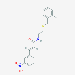 (2E)-N-{2-[(2-methylbenzyl)sulfanyl]ethyl}-3-(3-nitrophenyl)prop-2-enamide