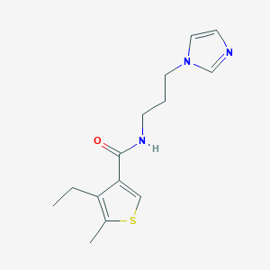 4-ethyl-N-[3-(1H-imidazol-1-yl)propyl]-5-methylthiophene-3-carboxamide