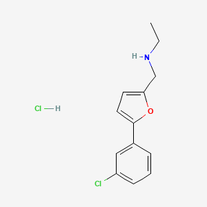 N-[[5-(3-chlorophenyl)furan-2-yl]methyl]ethanamine;hydrochloride