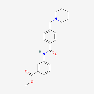 molecular formula C21H24N2O3 B4861428 methyl 3-{[4-(1-piperidinylmethyl)benzoyl]amino}benzoate 