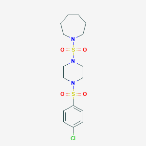 1-((4-((4-Chlorophenyl)sulfonyl)piperazin-1-yl)sulfonyl)azepane