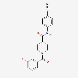 N-(4-cyanophenyl)-1-(3-fluorobenzoyl)piperidine-4-carboxamide