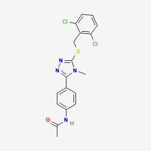 N-(4-{5-[(2,6-dichlorobenzyl)sulfanyl]-4-methyl-4H-1,2,4-triazol-3-yl}phenyl)acetamide