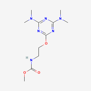 molecular formula C11H20N6O3 B4861712 methyl (2-{[4,6-bis(dimethylamino)-1,3,5-triazin-2-yl]oxy}ethyl)carbamate 