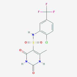 N-[2-chloro-5-(trifluoromethyl)phenyl]-2-hydroxy-4-methyl-6-oxo-1,6-dihydropyrimidine-5-sulfonamide